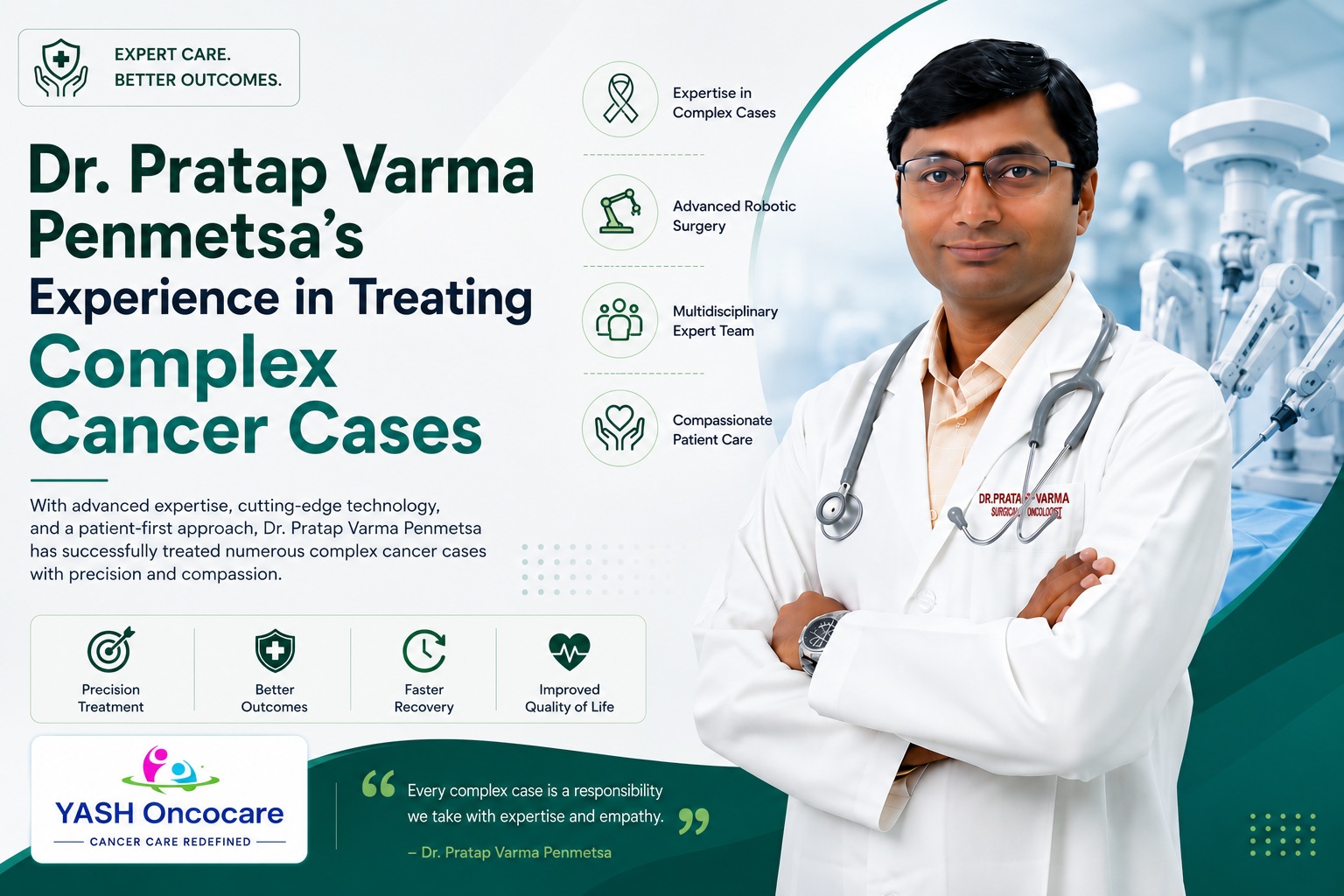 Dr. Pratap Varma Penmetsa's Experience in Treating Complex Cancer Cases